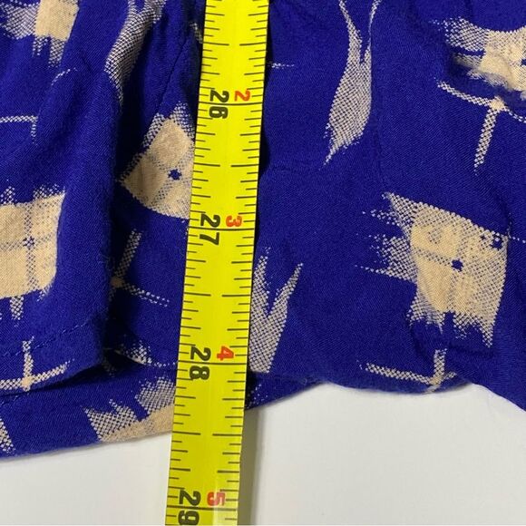 Anthroplogie Holding Horses Blue Abstract Tunic Top W/ Pockets Women's Size M - Picture 7 of 16